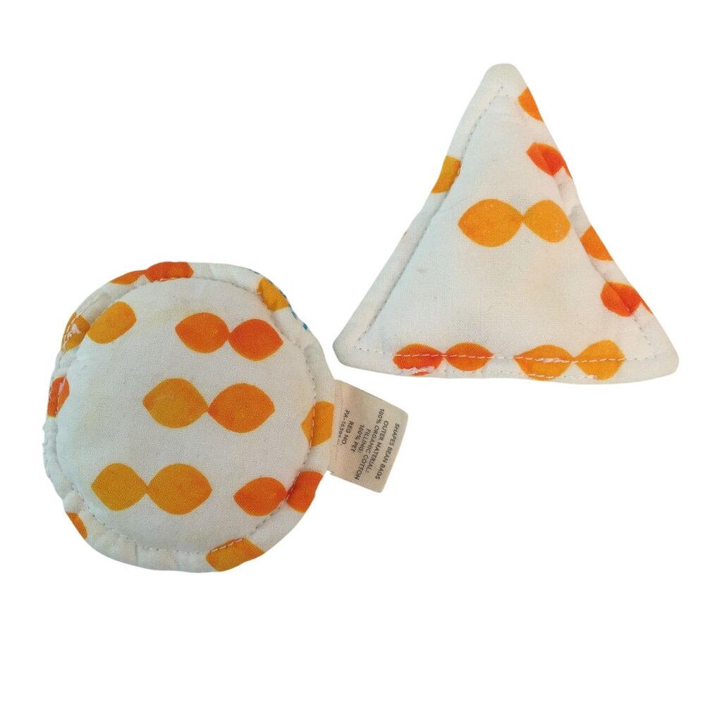 Lovevery Explorer Play Kit Shapes‎ Bean Bags Triangle & Circle Orange Blue